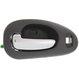 For Chrysler 300M 1999-2004 Interior Door Handle Driver Side Front Black Bezel with Chrome Lever | With Door Lock Hole | Trim:All Submodels