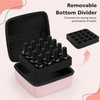 RISOU Portable Nail Polish Organizer Case for 16 Bottles of