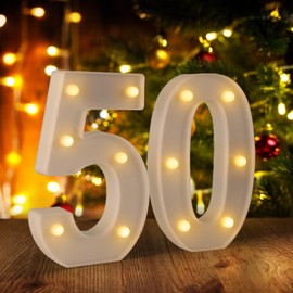 50th Birthday Decorations Woman Man,Marquee Numbers for 50th Wedding Anniversary Decorations,Light Up Numbers 50 Sign for Party Backdrop Wall Decor,50th Birthday Centerpieces Table Decorations