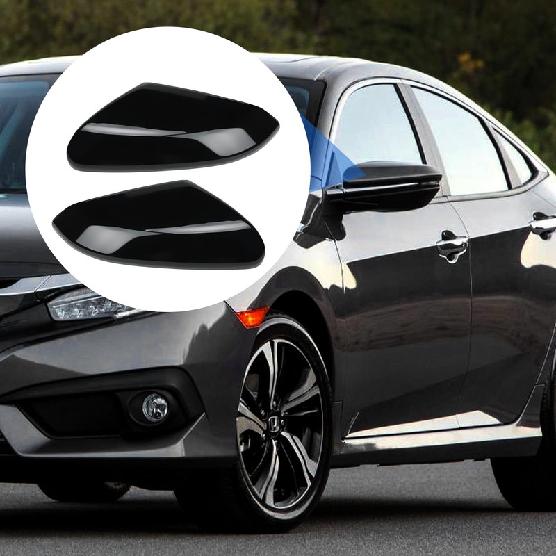 Anlseiod Side Mirror Cover Cap + Door Handle Covers Kit