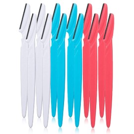Opaz Touch-Up Eyebrow Razor Dermaplaning Tool, and Facial Razor with Precision Guide cover, 12 pack skin care kit wax-less