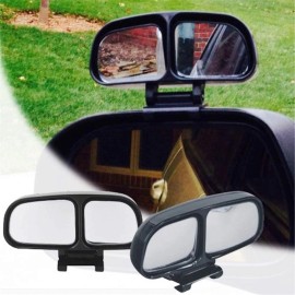 Unbranded Blind Spot Mirror Auto 5" Black Dual Wide Angle Rear Side View Car Truck SUV 2x