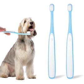 LIQWEI 4 Pcs Small Dog & Cat Toothbrush, Pet Teethbrush Soft Mini Head Teeth Brush Dental Care, Puppy Teeth Cleaning Tiny Toothbrush for Kitten Tiny Pet, Doggy Toothbrushes Deep Dental Cleaning(4)