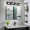 IZORRO LED Modern Bathroom Lights Fixtures(4-Light,Dimmable,360°Rotate),Matte Black Acrylic Wall Lighting,Vanity