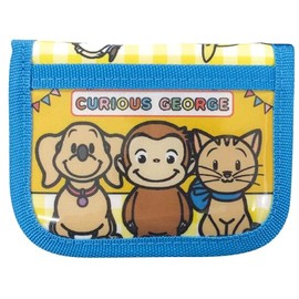 Iplaning Curious George Wallet, Kids, Kids, Friends W 4.7 x H 3.7 x D 0.6 inches (120 x 95 x 15 mm), K2933C