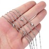 Loprome - 16 cadenas de acero inoxidable con abalorio satélites,