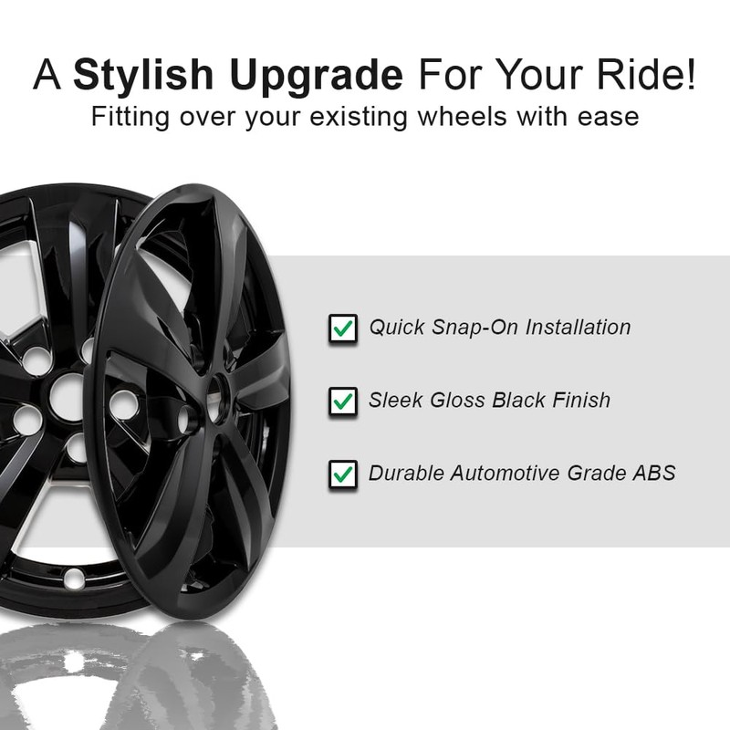 Set of 4 17" 5 Spoke Snap-On Wheel Skins for