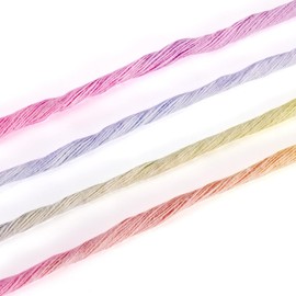 Magibeads 3mm x 21 Yards (20M) Single Strand Macrame Cord Gradient Multi-Color Knotting Rope for Crafts, Boho Wall Decor, DIY Plant Hangers (Colorful)