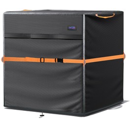 NGB Air Conditioner Cover for Outdoors, Heavy Duty Waterproof AC Defender With Durable Oxford Fabric, Outside AC Protector (Black, 24W x 24D x 30H)