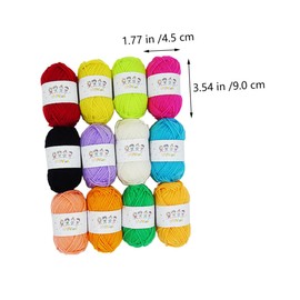 IWOWHERO 12pcs Strands Thick Wool Yarn Knitting Supplies Handmade Yarn for Boys and Girls DIY Craft Soft Touch for Family Projects