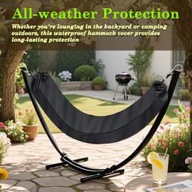 Klmnop 2 Pcs Hammock Sleeve Cover, 16 ft Lightweight Extra Long and Compact Camping Hammock Storage Protector Fits Most Hammocks(Black)