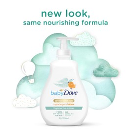 Baby Dove Face and Body Lotion for Sensitive Skin Sensitive Moisture Fragrance-Free Baby Lotion 13 oz