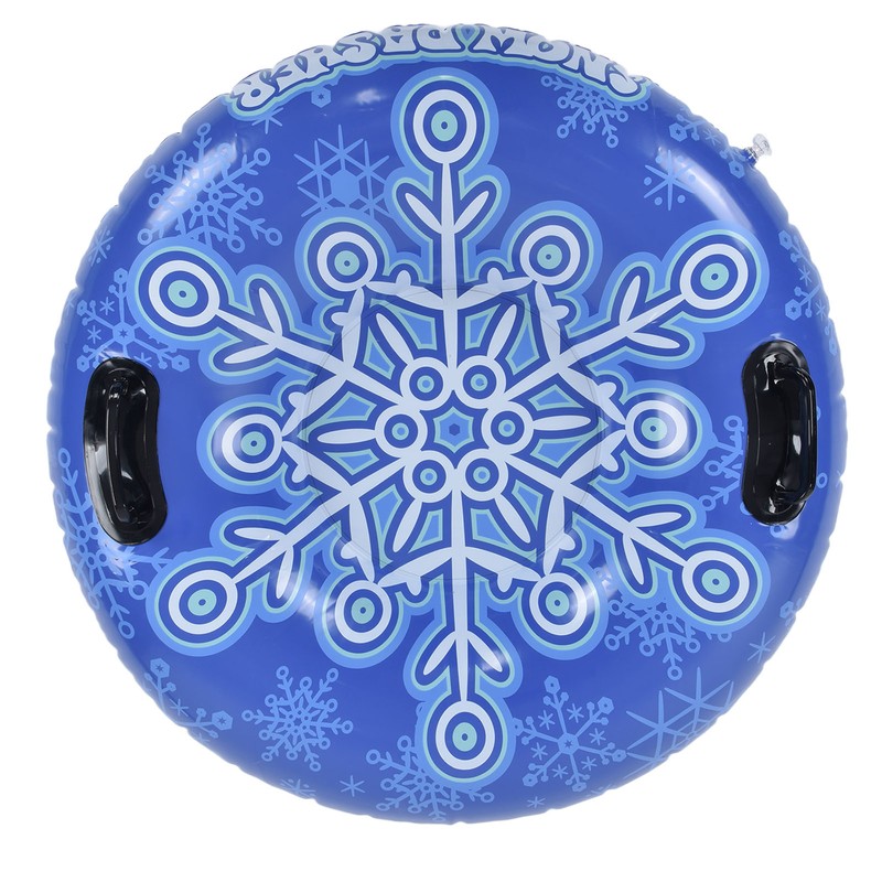Snow Tube with Handle PVC 450lbs Load Bearing Blue White