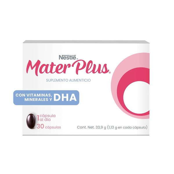 Nestl MaterPlus Cpsulas DHA (Omega 3), Vitaminas y Minerales 34g