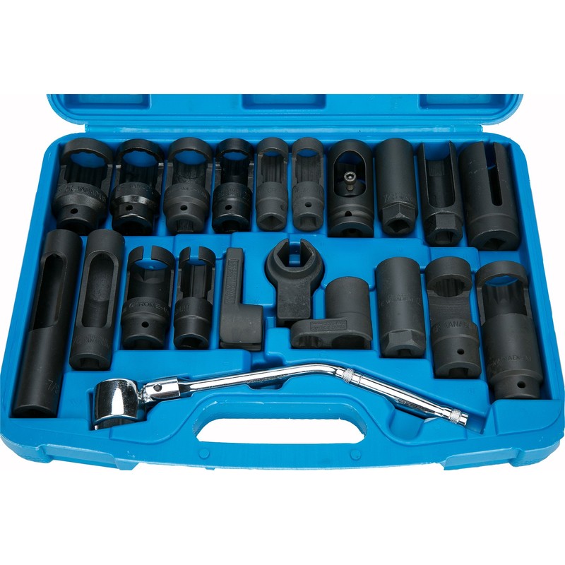 8milelake 21pcs Oxygen Sensor Socket Set Sensor, Oil Pressure Sending