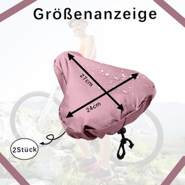Pack of 2 Bicycle Saddle Covers, Saddle Protector, Waterproof Bicycle Saddle Rain Cover, Bicycle Rain Cover, Bicycle Saddle Cover for Most Bicycles such as Road Bike, Mountain Bike and Trekking Bike