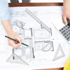 Plastic Clear Ruler Math Set-4 12 Inch 6 Inch Transparent