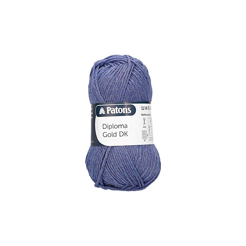 Patons Knitting Yarn, Wool Acrylic Nylon, Denim, One Size