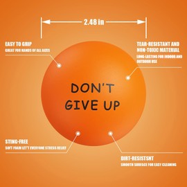 KDG Motivational Stress Balls(6 Pack) for Kids and Adults,Stress Relief Ball with Quetos to Rrelieve Anxiety and Manage Anger