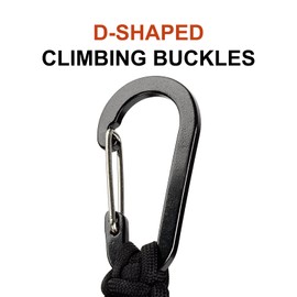 2Pack Paracord Keychain Clip Braided Lanyard Ring Hook Clip with Carabiner Paracord Lanyard Clip for Keys Knife Flashlight Outdoor Camping Hiking Backpack Fit Men Women