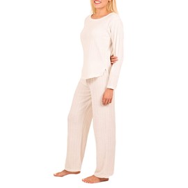 Jo & Bette Fleece Pajama Pants - Womens Pajama Sets 2 Pack Fuzzy PJ Pants Sleepwear - Flannel Pajamas Bottoms Loungewear Set Ivory