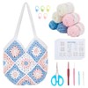 ORIGACH Crochet Bag Kit for Beginners Adults, Gorgeous Flower Granny