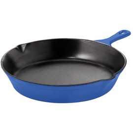 Utopia Kitchen Pre Seasoned Chefs Pan Skillet Frying Safe Grill Cookware for indoor & Outdoor Use (Blue, 8 Inch Pack of 1