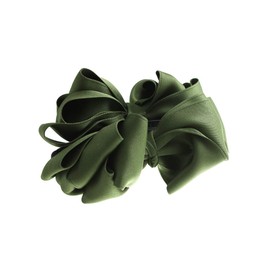 VINGTAINE H7366-GN Frill Ribbon, Banana Clip, Large, Cute, Hair Clip, Mature Style, Hair Accessories, Green