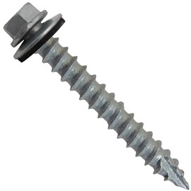 #14 Metal Roofing Screws: (250) Screws x 2" Galvanized Hex Head Sheet Metal Roof Screw. Self Starting Metal to Wood Sheet Metal Screws with EPDM Washer. for Corrugated Roofing