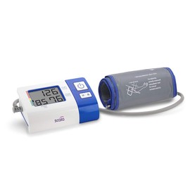 scala SC 7620 blue upper arm blood pressure monitor with compact design for home and on the go. Easy to reliably measure blood pressure independently.