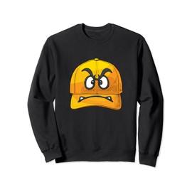 Cool Funny Angry Wild Yellow cap Graphic Design Street Style Sweatshirt