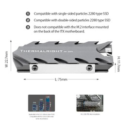 Thermalright M.2 2280 Pro SSD Heatsink, 8mm Heatpipe, High Performance Double Side Thermal pad,2280 ssd Cooler