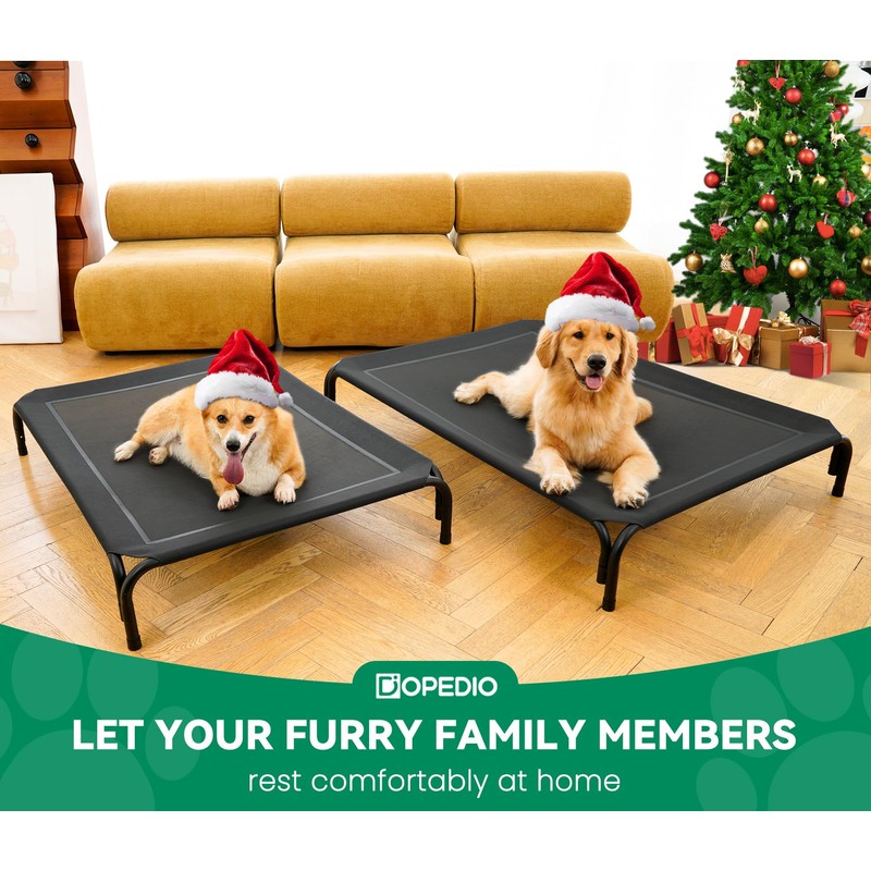 Elevated Dog Bed Raised Outdoor Dog Cot for Large Dogs,