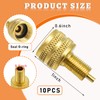 Suvnie 10 PCS Large Bore Tire Valve Adapter, Brass Valve