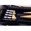 NordWolf 12-Piece HSS Titanium Metric Step, Countersink, Cone Drills with