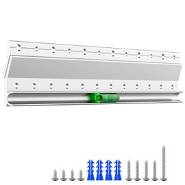 French Cleat Picture & Mirror Hanger 12" - Mirror Hanging Brackets Hardware Kit - Aluminum Wall Mounting Cleat Hanger for Art, Frame, Canvas - Aluminum Z Bar Clip Hanger - 60 lbs 1 Pack