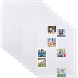 50 Pack Protective Photo Slide Pages Holds 20 Slides Top Loading Photo Page Sleeves for 3 Ring Binder Holds 1000 2 x 2 Inch Photos Clear Archival Slide Storage Album Refill Preservers