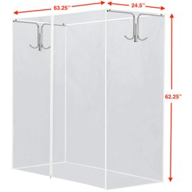 Cover and Tube Bracket for SimpleHouseware Z-Base Garment Rack (Garment Rack NOT Included)