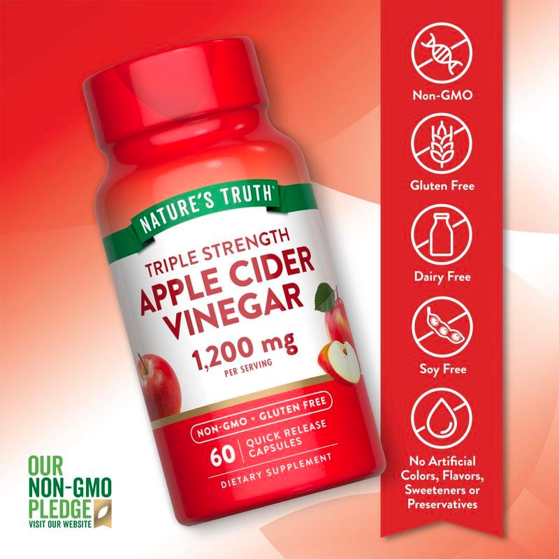 Apple Cider Vinegar 1200 mg Capsules