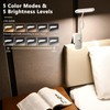HECDSTLY Desk Lamp Battery Operated, Clip on USB Rechargeable Reading