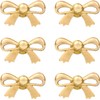 Indian Shelf Solid Brass Gold Bow Drawer Knobs (6 Pack)