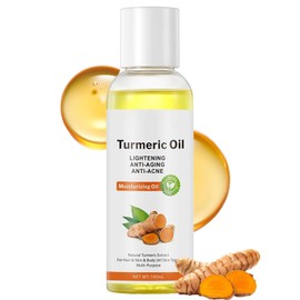 Soleneva Turmeric Body Oil, Kurkuma Körperöl Gegen Pigmentflecken, Feuchtigkeitsspendendes Gesichtsöl Damen, Anti Aging Kurkuma Serum für Gesicht & Körperpflege Hautpflege, Curkuma gegen Falten