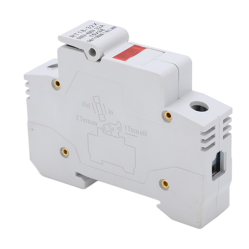 RT18‑32X Miniature Rail Mounted Fuse Holder Base with LED Indicator