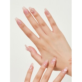 Reusable Nail Tip Peony (Coffin) / 리유저블 네일팁 피오니(코핀)