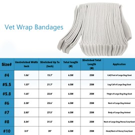 Fix Elastic Net Tubular Support Bandage for Thigh of Large Dog Animal Horse Cow, Wound Dressing Retainer