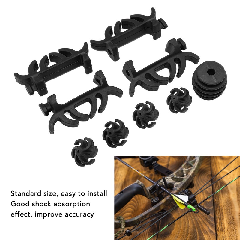 Rubber Shock Absorption Set Bow String Piece Dampening Stabilizer for