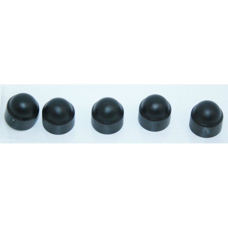 M6-10mm 20 PCS Black Plastic Dome Hex Head Bolt Nut