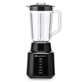 Toastmaster 5 Speed Blender with 48-oz Plastic Jar - Kitchen Blender with Stainless Steel Blades - For Fruit Smoothies & More - Multiple Speeds & Pour-Through Lid