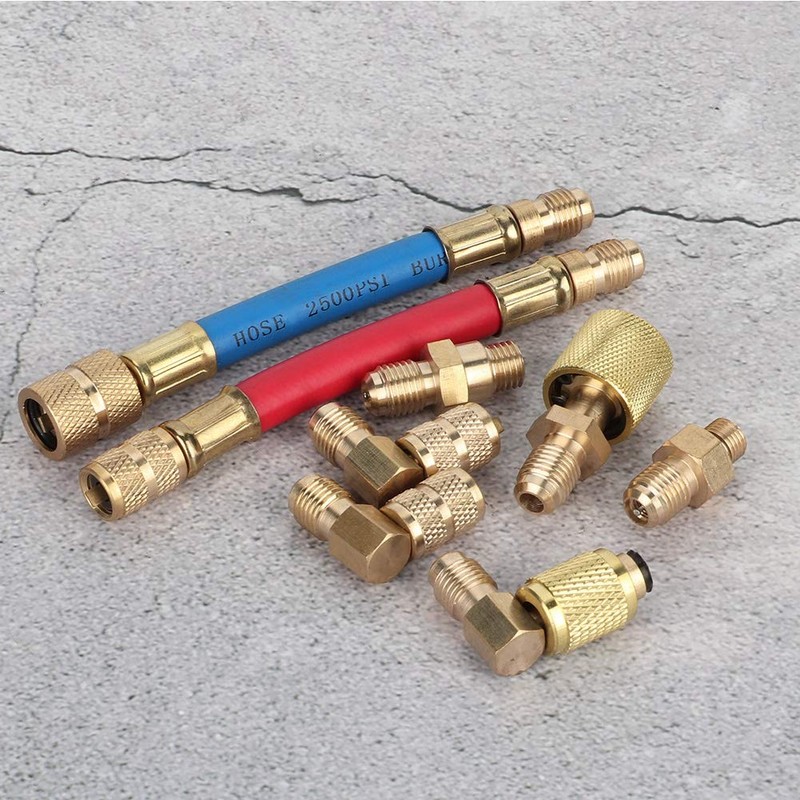 Cooling Connection Adapter Kit, Qiilu Car Air Conditioning Cooling, 8