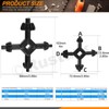 Rustark 2pcs 4 Way Chuck Key Wrench 4 in 1